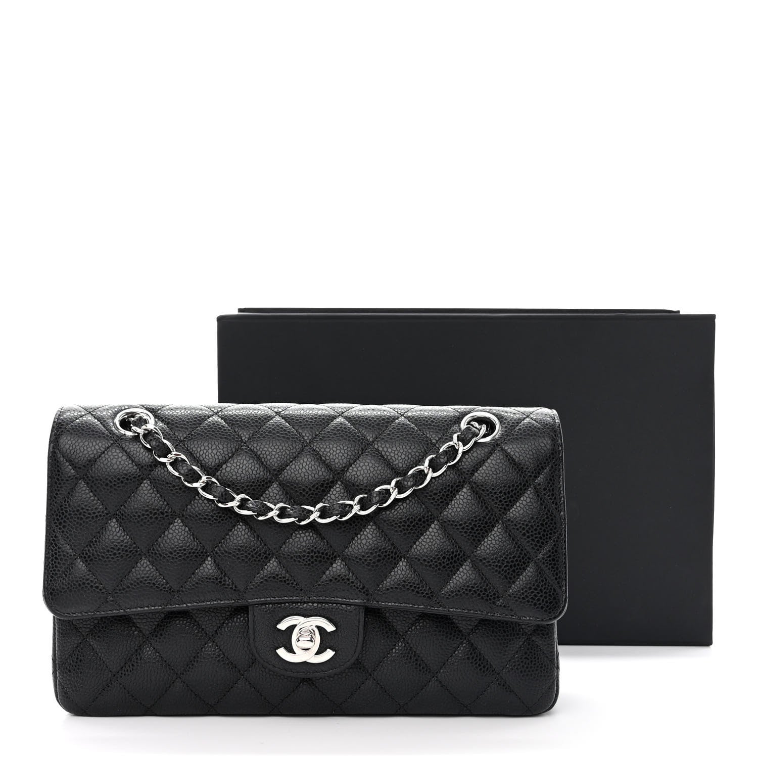 Chanel Caviar Quilted Medium Double Flap Black 11 of 11
