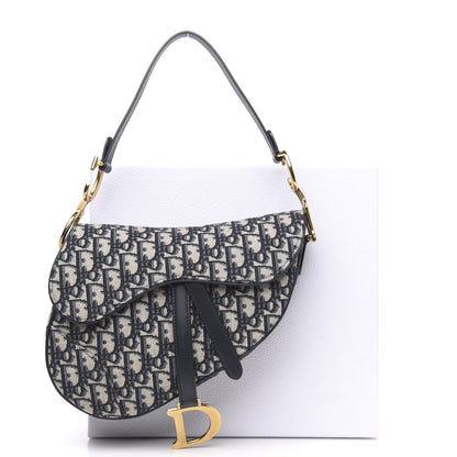 Christian Dior Oblique Saddle Bag Blue 10 of 10