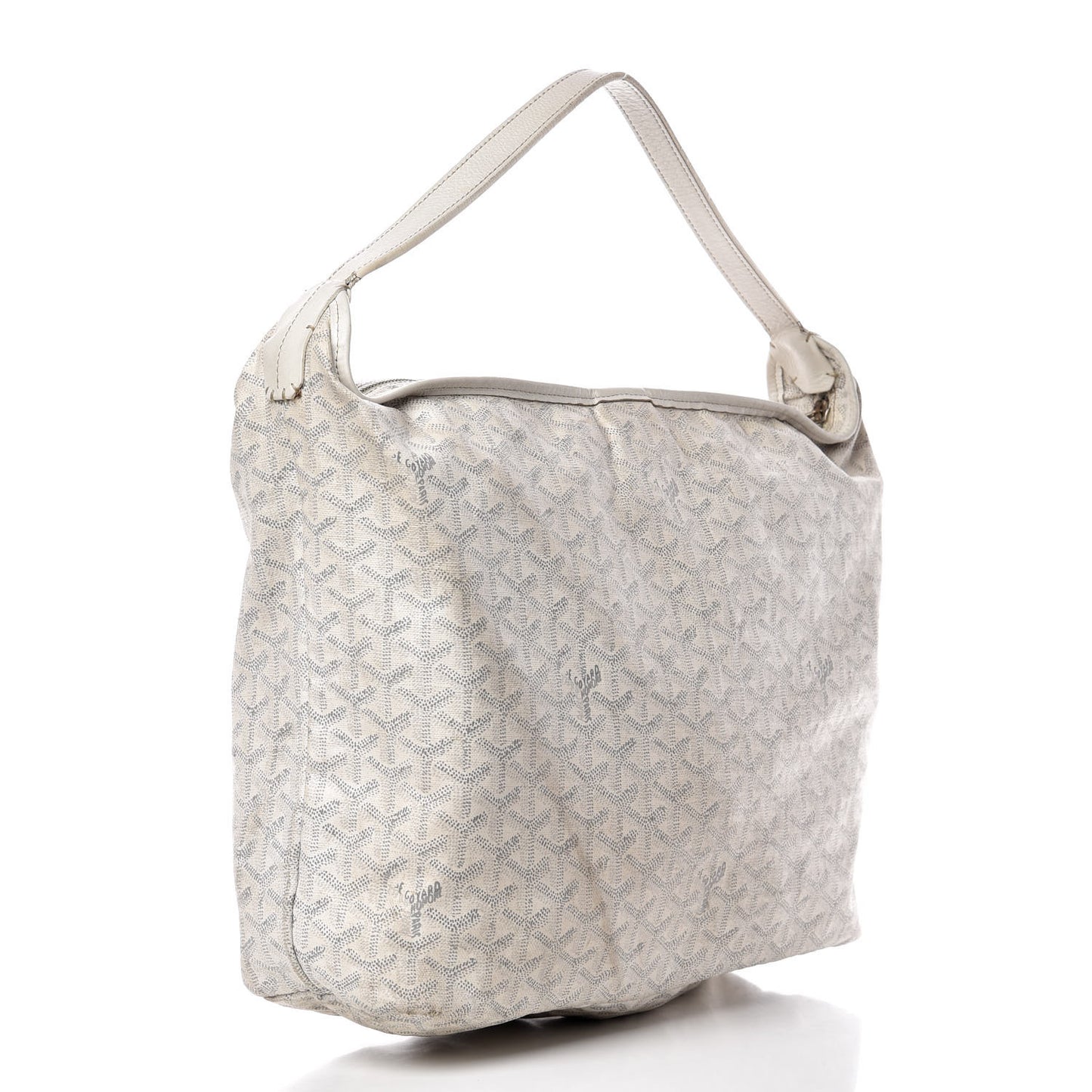 Goyardine Fidji Zip Hobo White