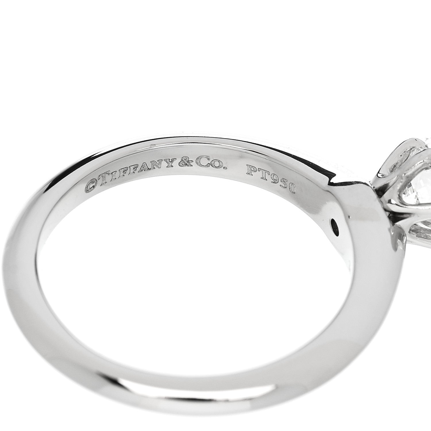 Tiffany Platinum Diamond .51ct Solitaire Engagement Ring 52 6 6 of 7