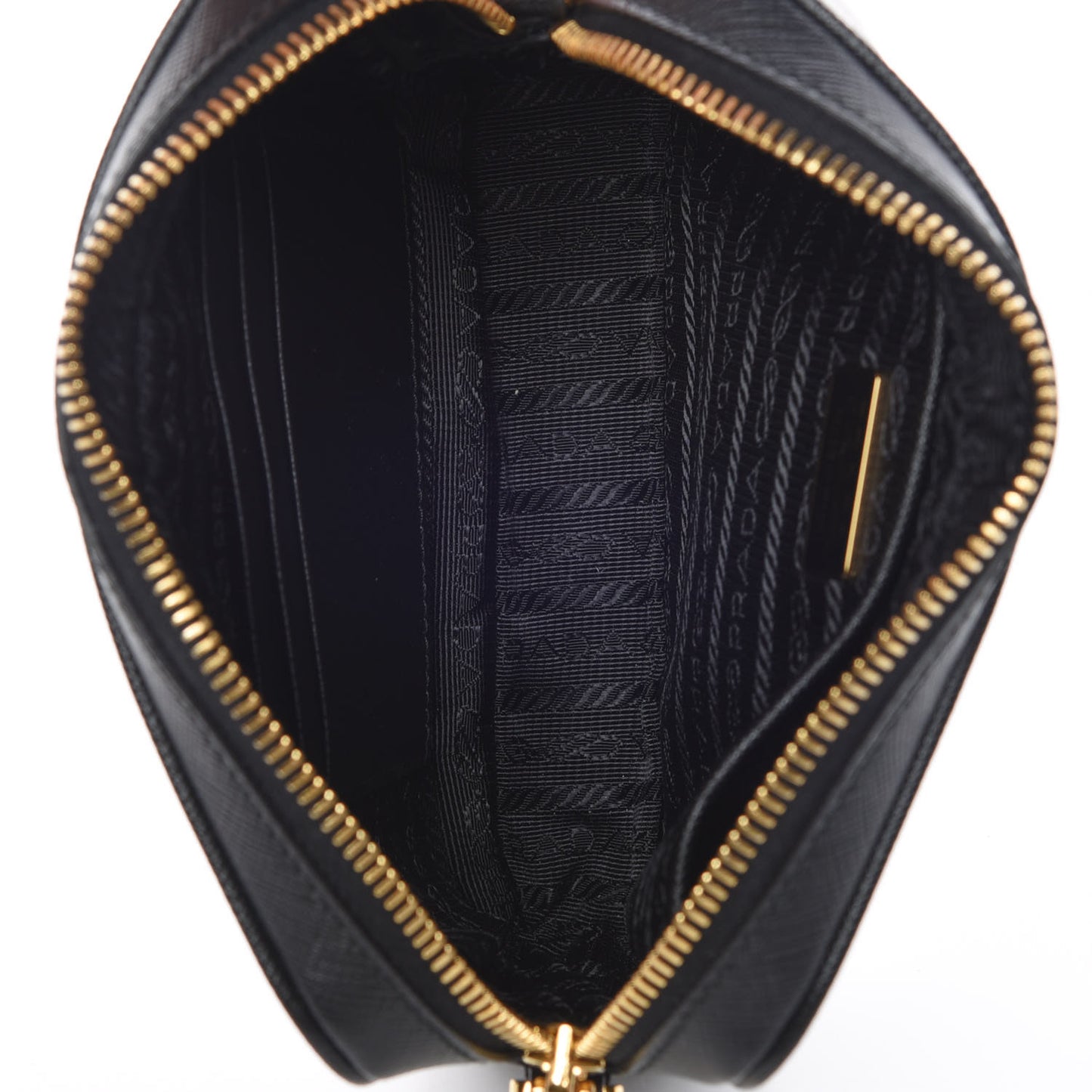 Saffiano Small Camera Crossbody Bag Black