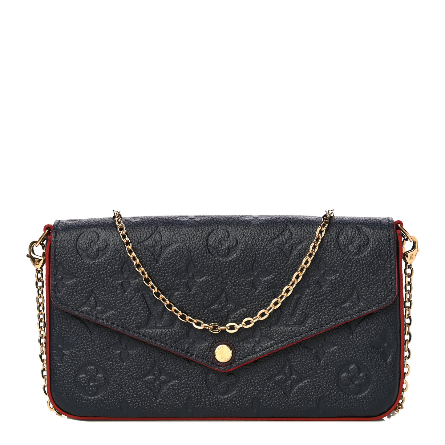 Empreinte Pochette Felicie Chain Wallet Marine Rouge