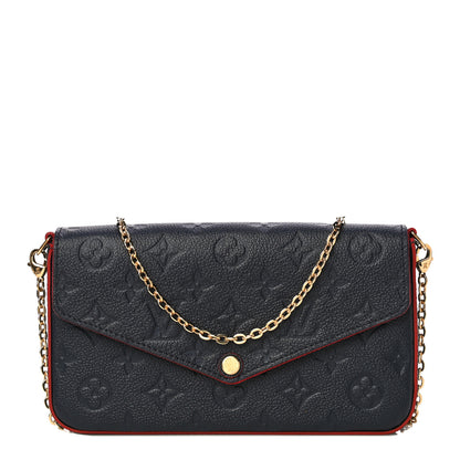 Louis Vuitton Empreinte Pochette Felicie Chain Wallet Marine Rouge 3 of 14