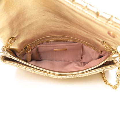 Miu Miu Nappa Matelasse Flap Clutch Gold 5 of 13
