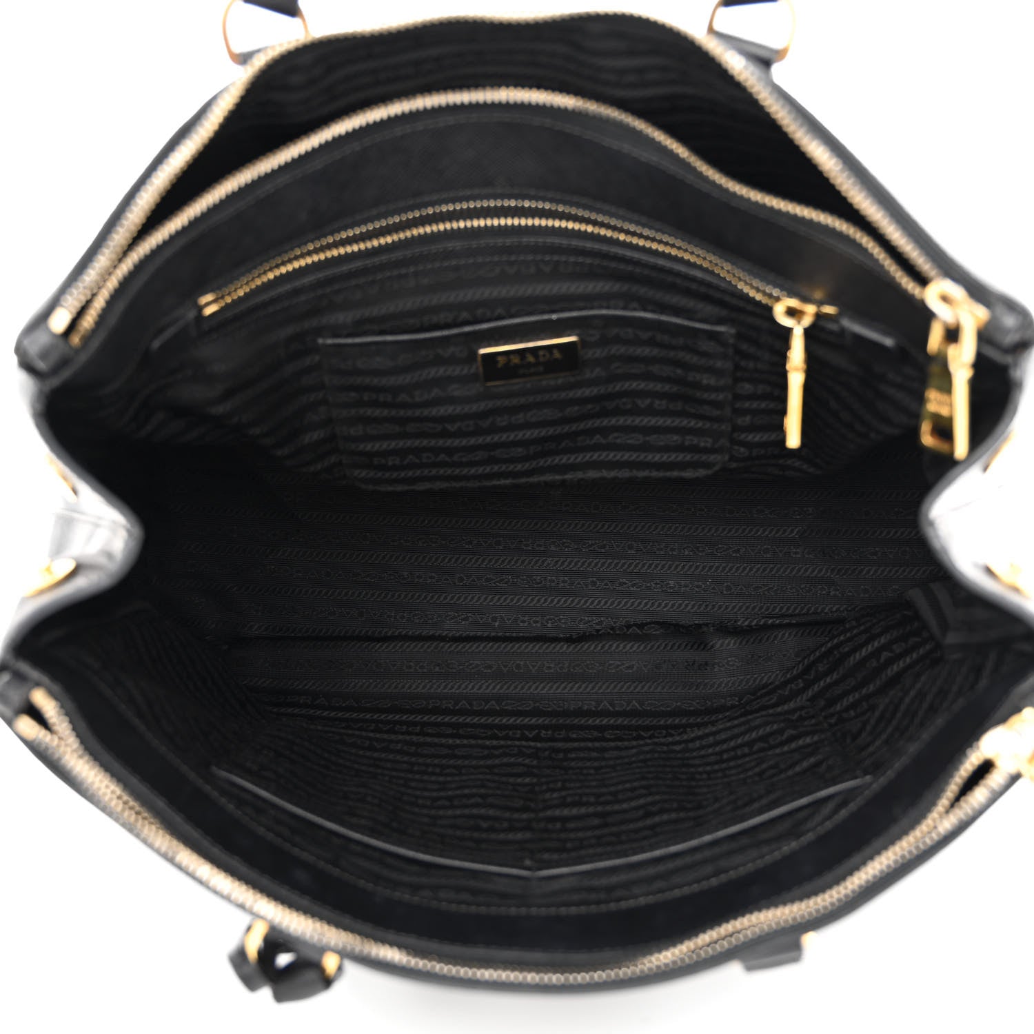 Prada Saffiano Medium Galleria Double Zip Tote Black 5 of 17