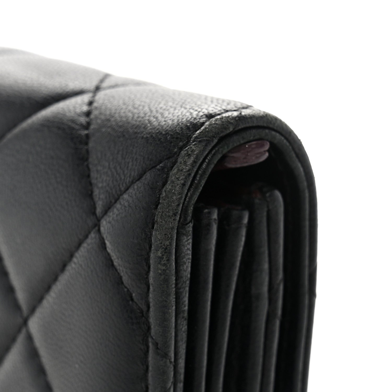 Chanel Lambskin Quilted Large Flap Wallet Black 10 of 10