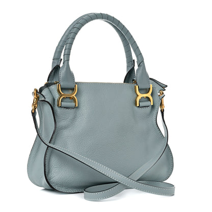 Chloe Calfskin Small Marcie Satchel Faded Blue 3 of 13