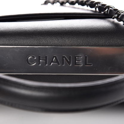 Chanel Calfskin Small Trendy CC Dual Handle Flap Bag Black 11 of 14
