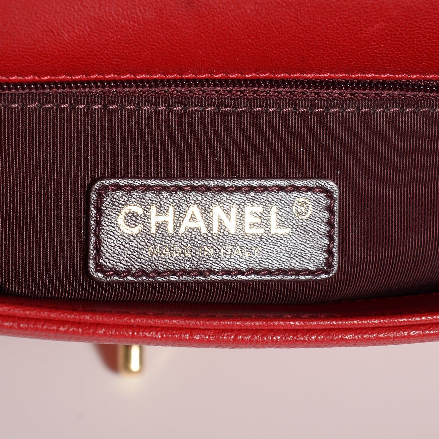 Chanel Iridescent Sheepskin Quilted Vintage Mademoiselle Flap Red 8 of 9