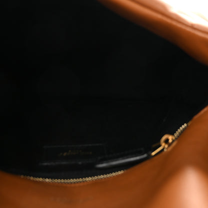 Saint Laurent Lambskin Quilted Toy Loulou Puffer Monogram Chain Satchel Dark Cork 5 of 9