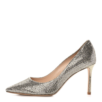 Jimmy Choo Glitter Fabric Romy 85 Pumps 36.5 Champagne 1 of 9