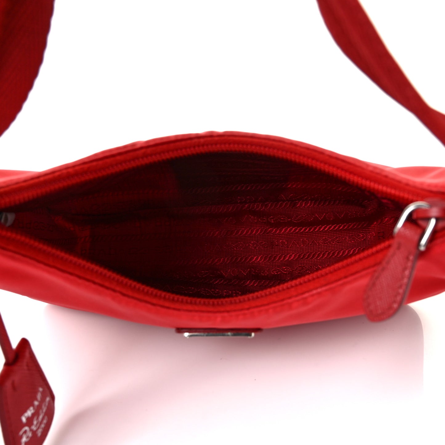 Tessuto Nylon Mini Re-Edition 2000 Bag Rosso