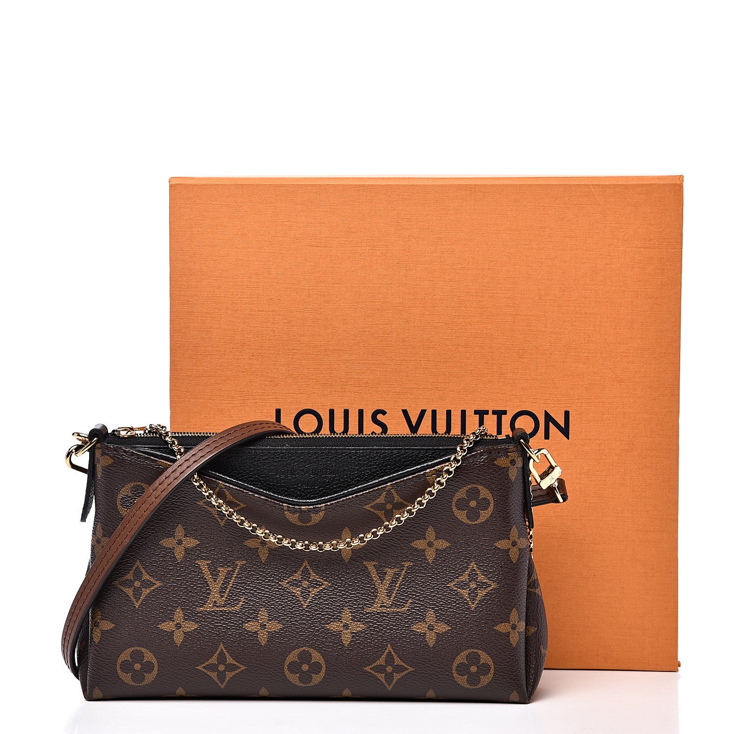 Louis Vuitton Monogram Pallas Clutch Black 10 of 10