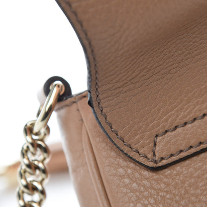 Gucci Pebbled Calfskin Medium Soho Flap Crossbody Camelia 14 of 15