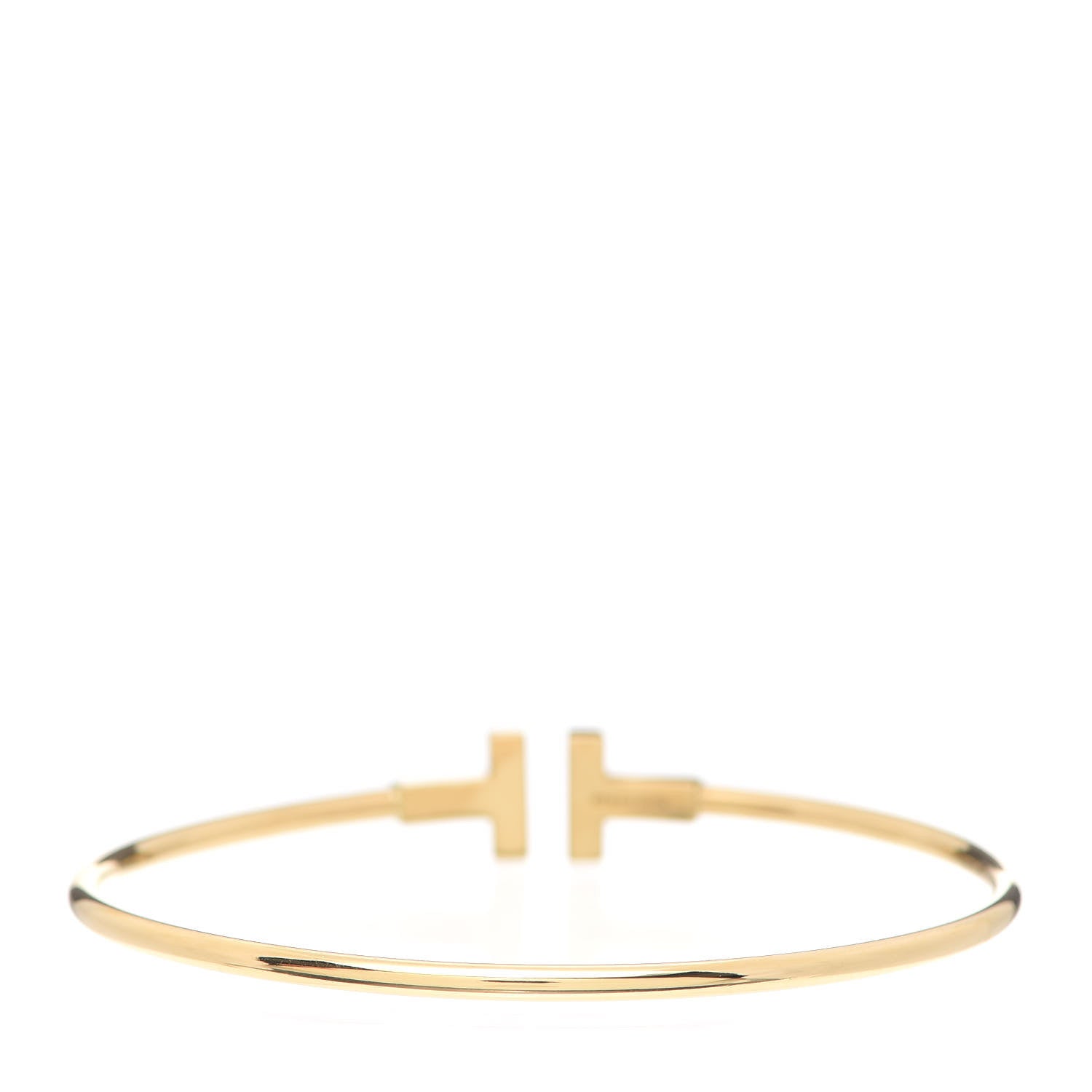 Tiffany 18K Yellow Gold T Wire Bracelet 3 of 4