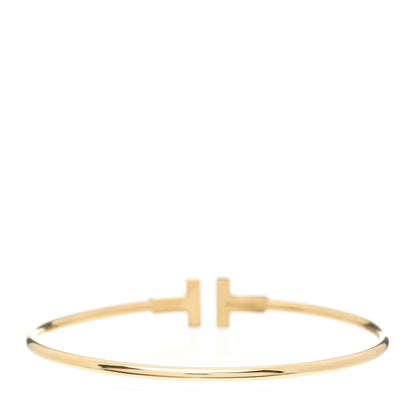 Tiffany 18K Yellow Gold T Wire Bracelet 3 of 4