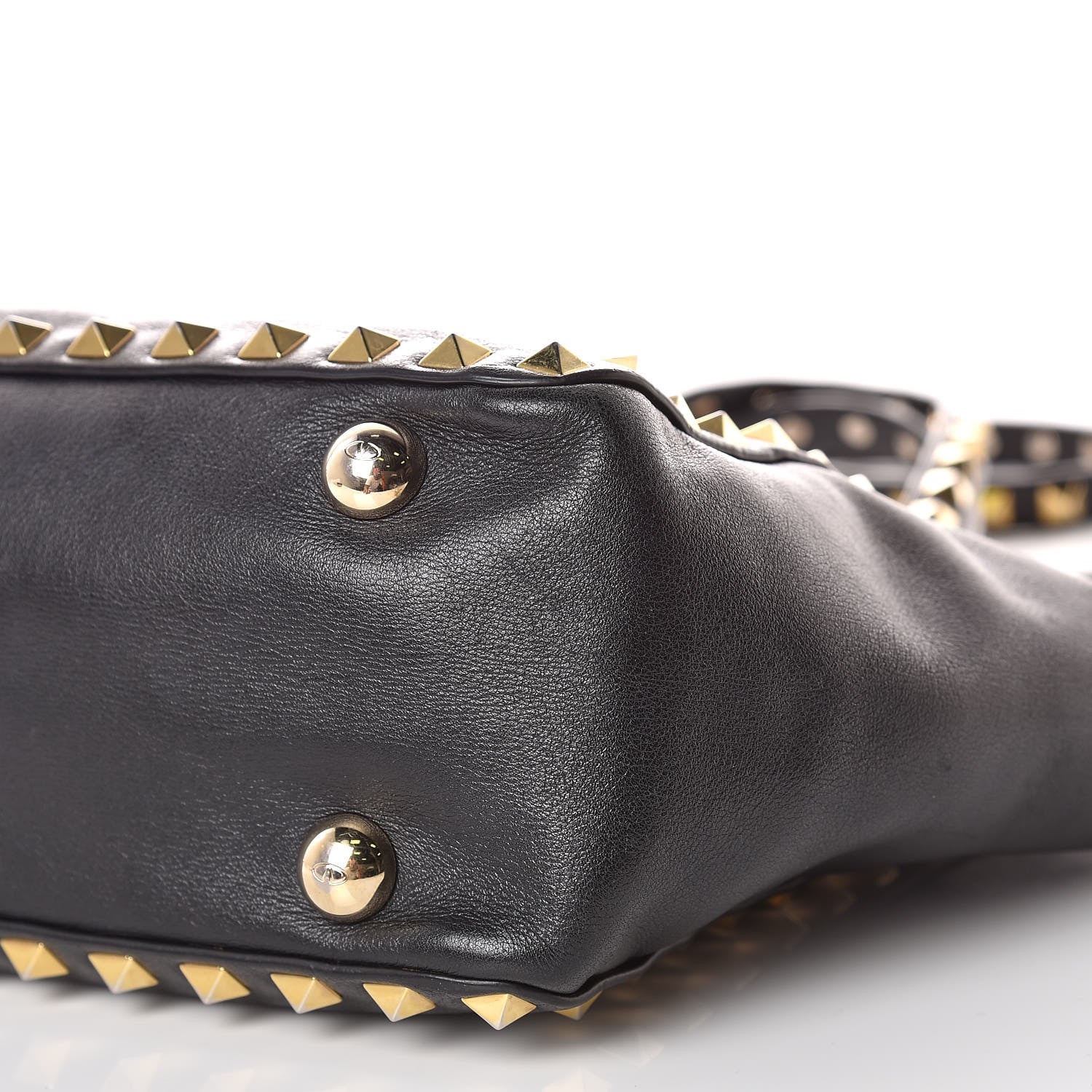 Valentino Garavani Vitello Mini Rockstud Tote Black 6 of 9