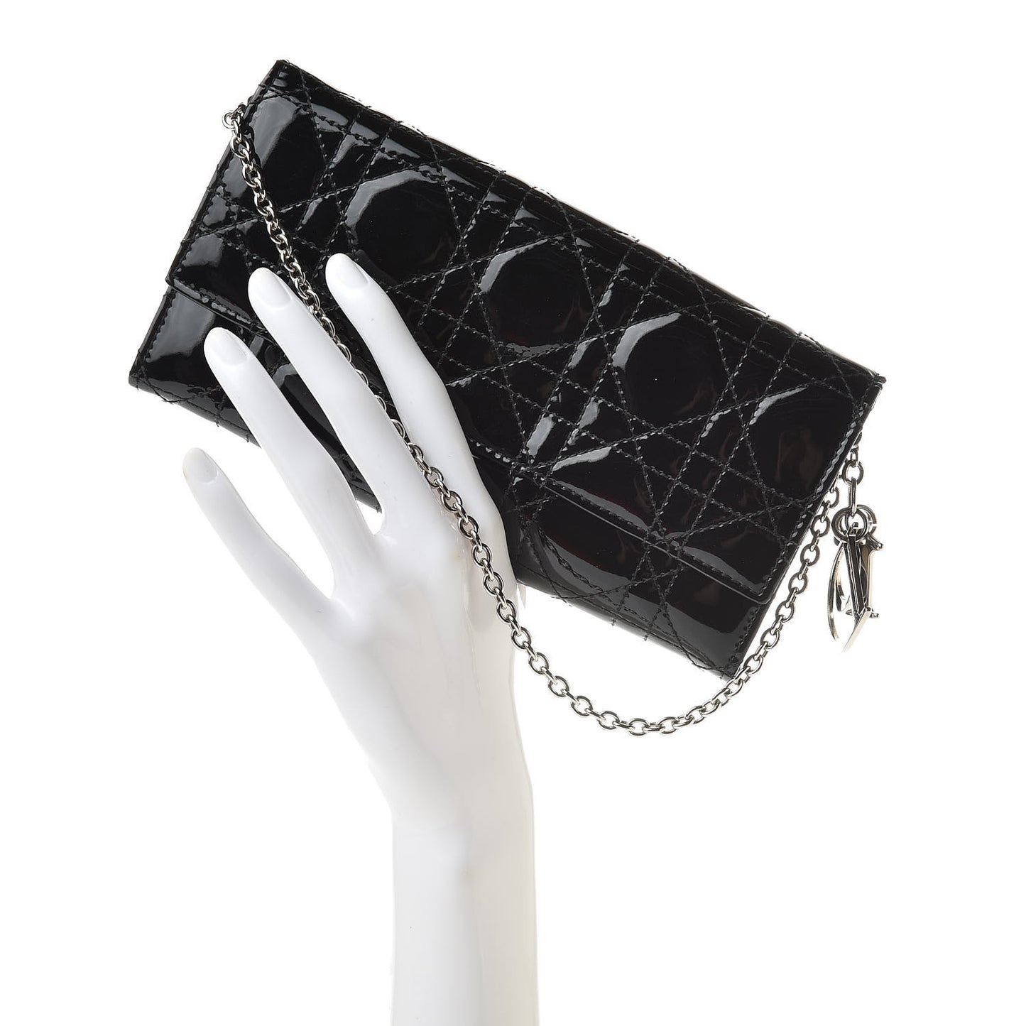 Patent Cannage Rendez-vous Chain Wallet Black