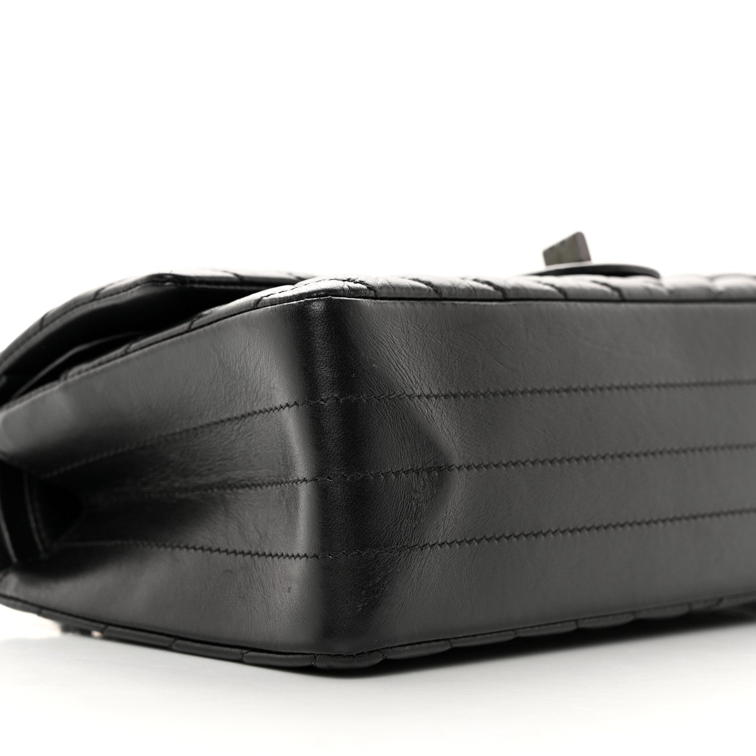 Chanel Aged Calfskin Chevron Quilted 2.55 Reissue 225 Flap So Black 9 of 16