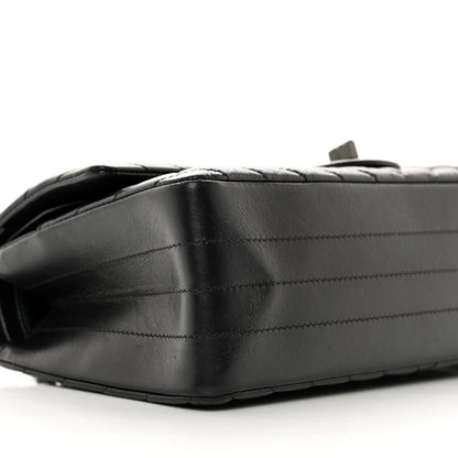 Chanel Aged Calfskin Chevron Quilted 2.55 Reissue 225 Flap So Black 9 of 16