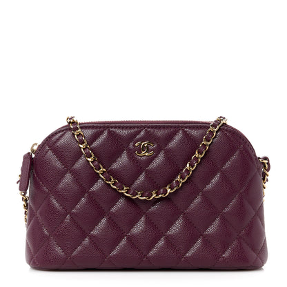 Chanel Caviar Quilted Classic Clutch With Chain Burgundy 1 of 11