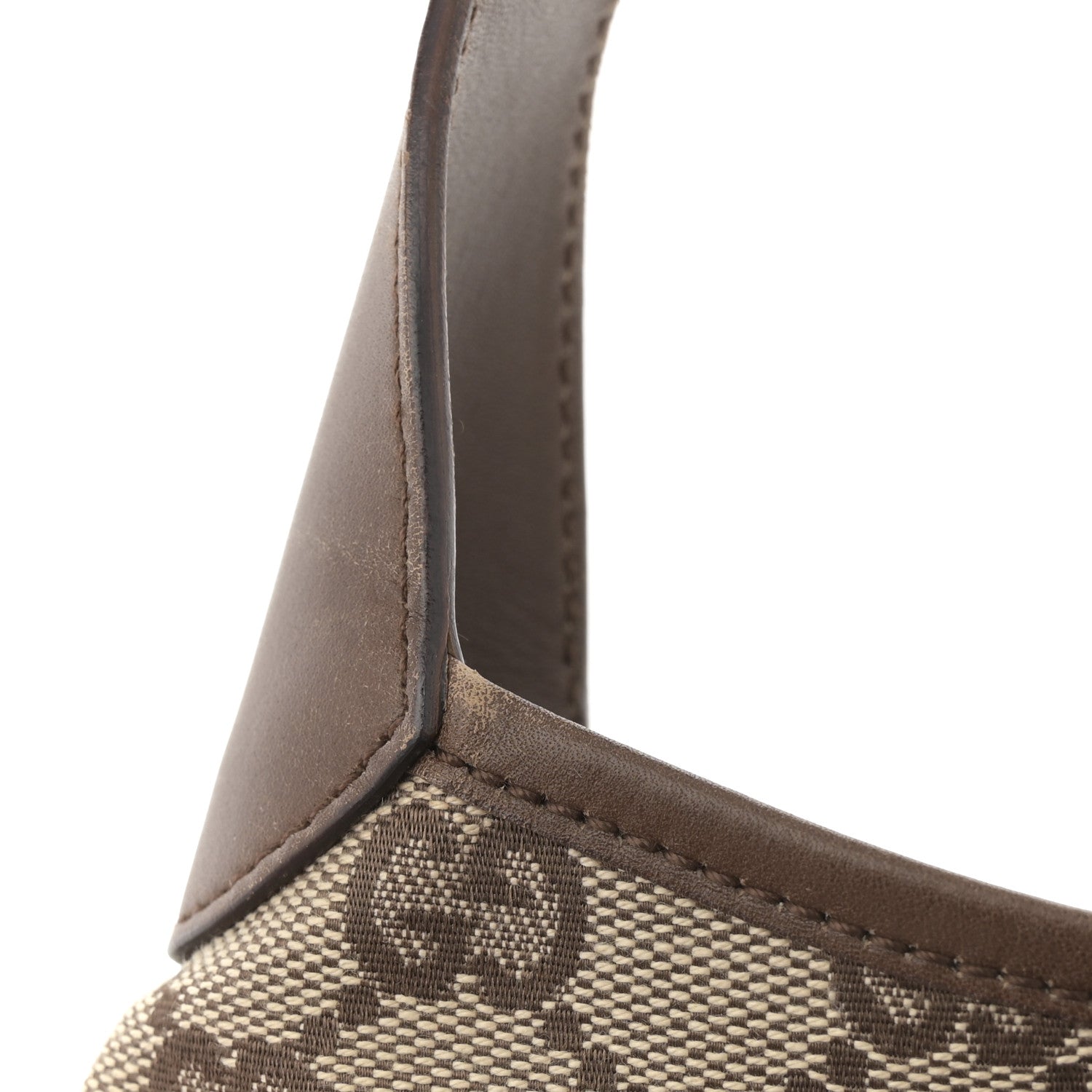 Gucci Monogram Jackie O Flap Bag Brown 12 of 13
