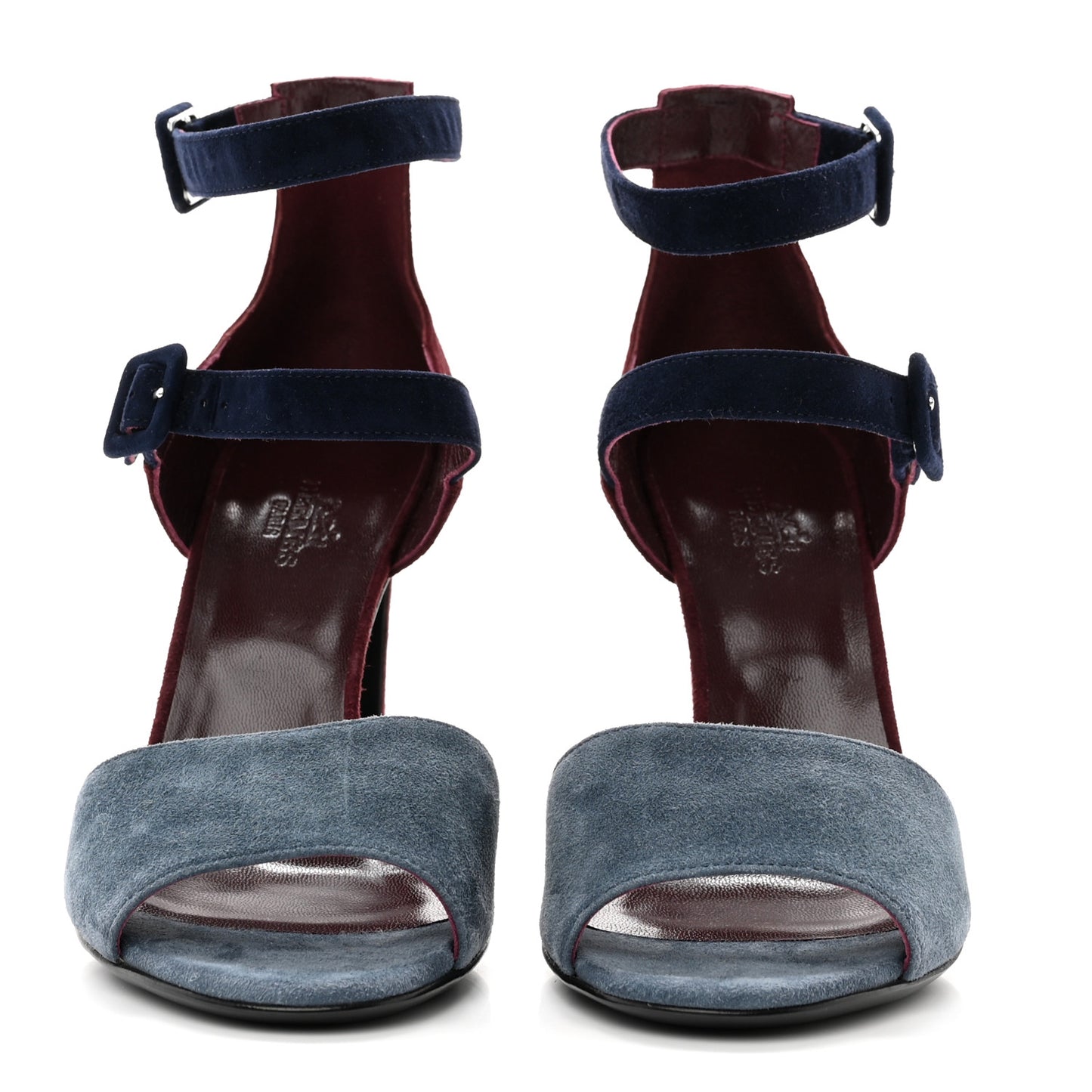Suede Nora Sandals 36 Bleu Ardoise Marine