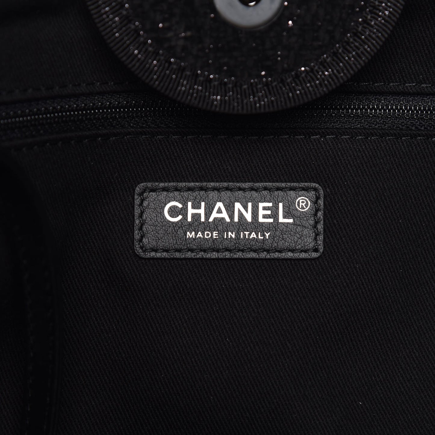 Lurex Boucle Medium Deauville Tote Black