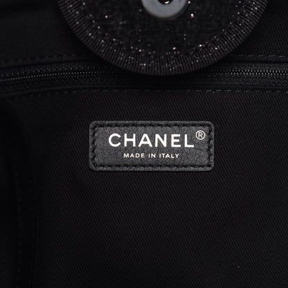 Chanel Lurex Boucle Medium Deauville Tote Black 7 of 11