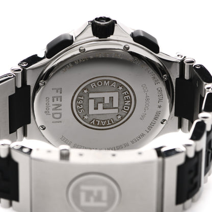 Fendi Stainless Steel Rubber 43mm Orologi Chronograph Quartz Watch 4 of 5