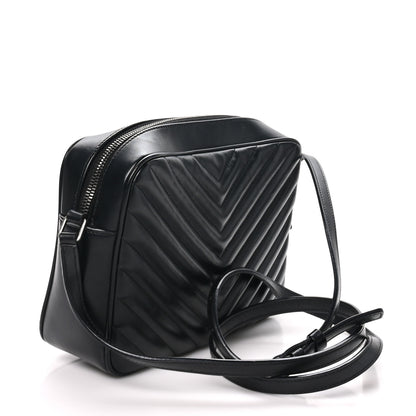 Saint Laurent Calfskin Matelasse Monogram Lou Camera Bag Black 2 of 10