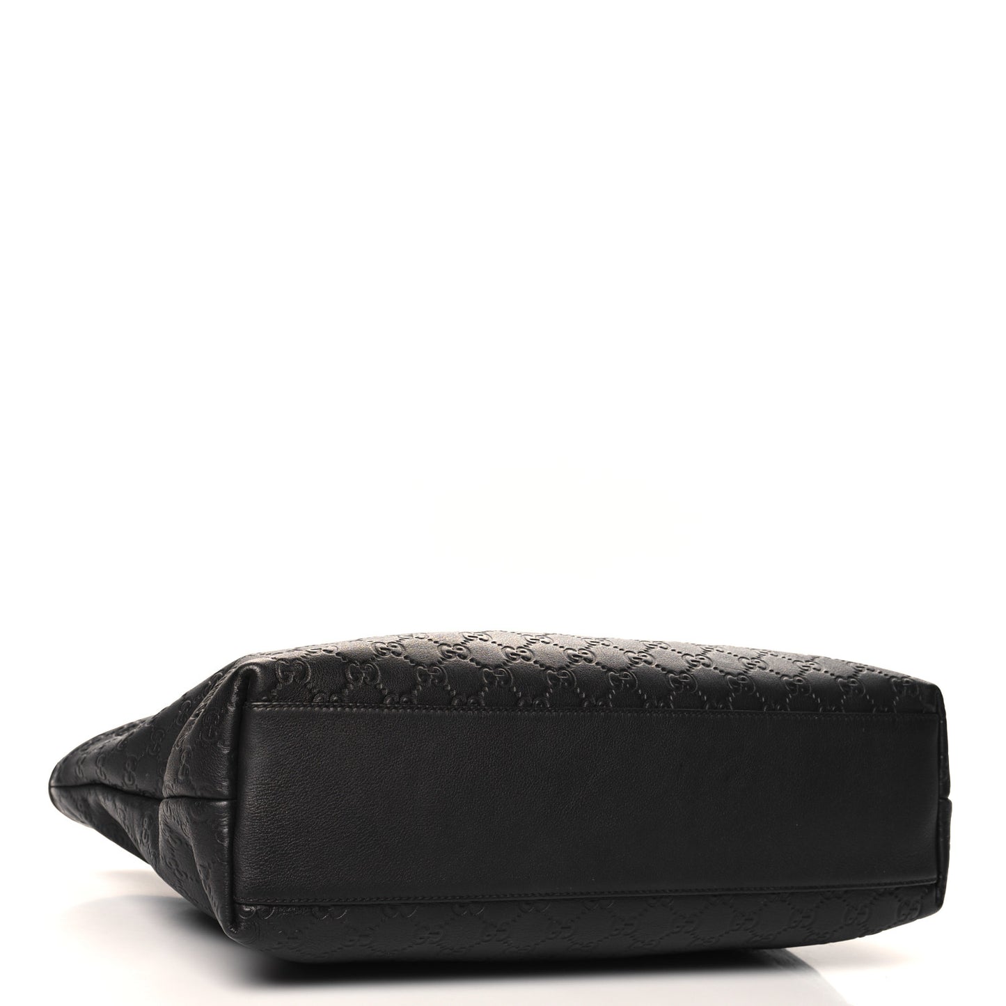 Guccissima Medium Zippered Shopping Tote Black
