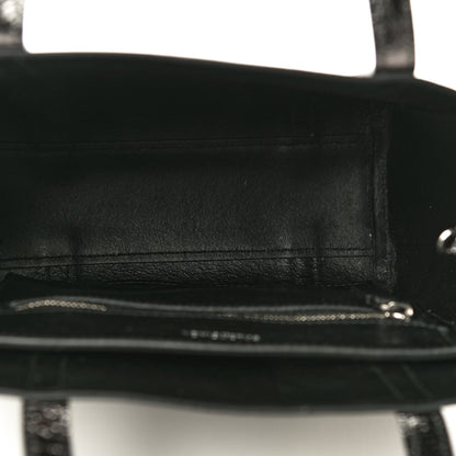 Balenciaga Textured Patent Calfskin XXS Everyday Tote Black 7 of 10