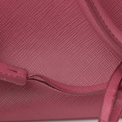 Prada Saffiano Mini Galleria Double Zip Tote Peonia 12 of 12