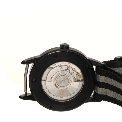 Tiffany DLC Stainless Steel Nylon 40mm CT60 3-Hand Automatic Watch Black 4 of 5