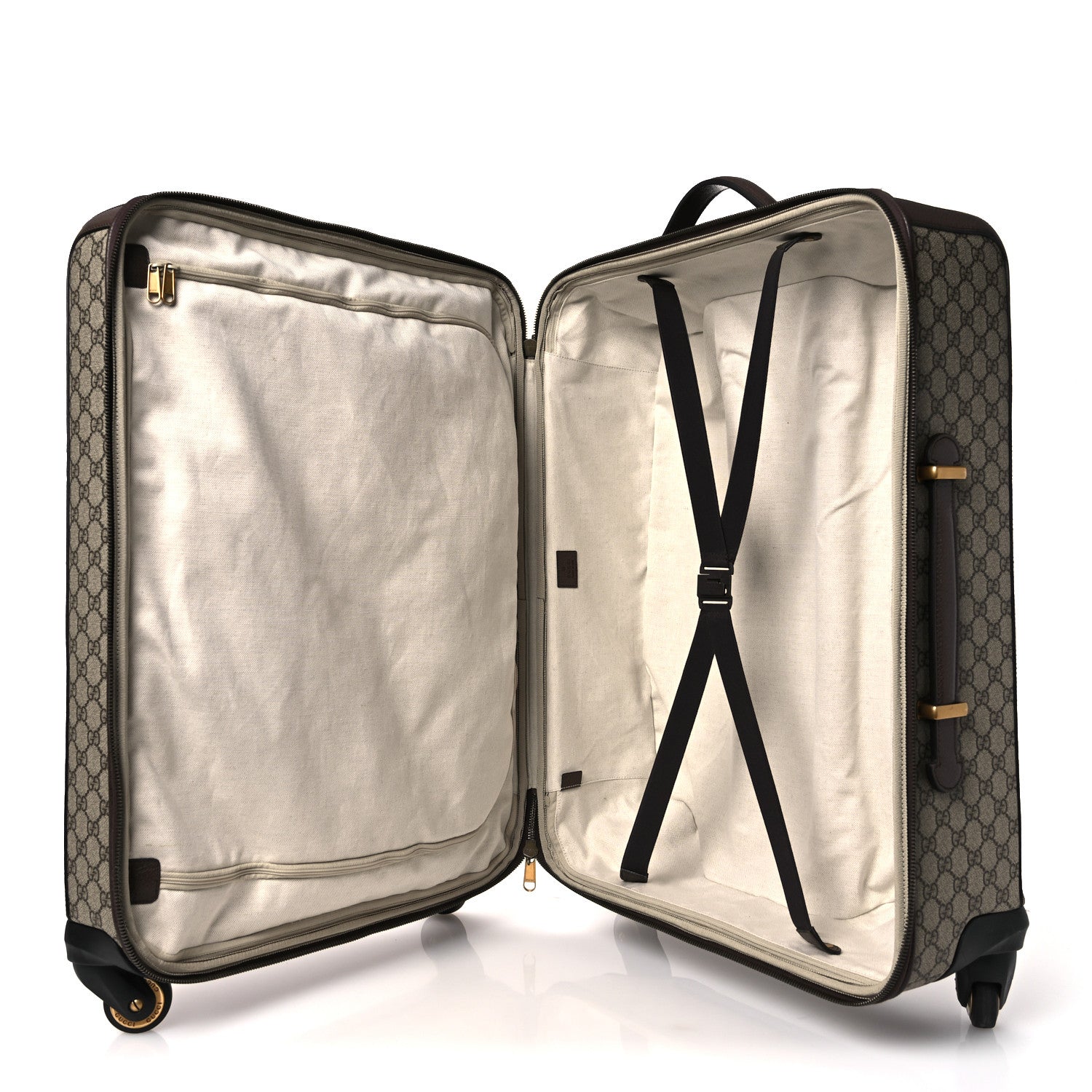 Gucci GG Supreme Monogram Web Medium Savoy Trolley Beige Ebony 4 of 14