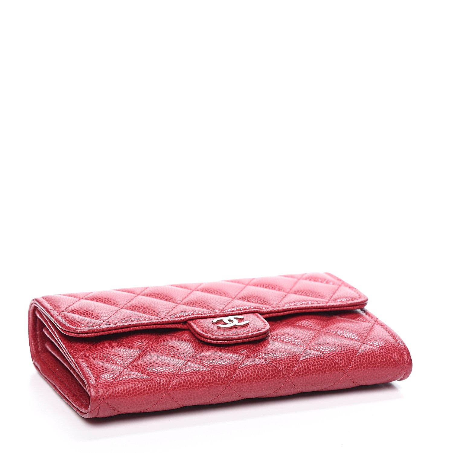 Chanel Caviar Quilted Medium Flap Wallet Red 3 of 7