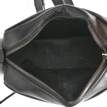 Gucci Calfskin Matelasse Monochrome Mini GG Marmont Chain Shoulder Bag Black 5 of 11