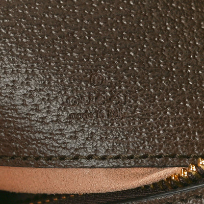 Gucci Monogram Jumbo GG Textured Dollar Calfskin Web Mini Ophidia Half Moon Hobo Camel Ebony New Acero 6 of 11