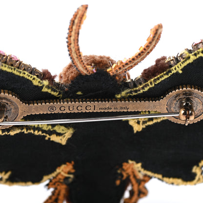 Gucci Crystal Chenille Moth Brooch 4 of 4