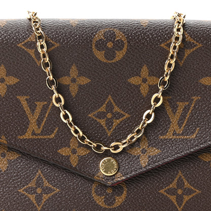 Louis Vuitton Monogram Pochette Felicie Chain Wallet Fuchsia 8 of 11