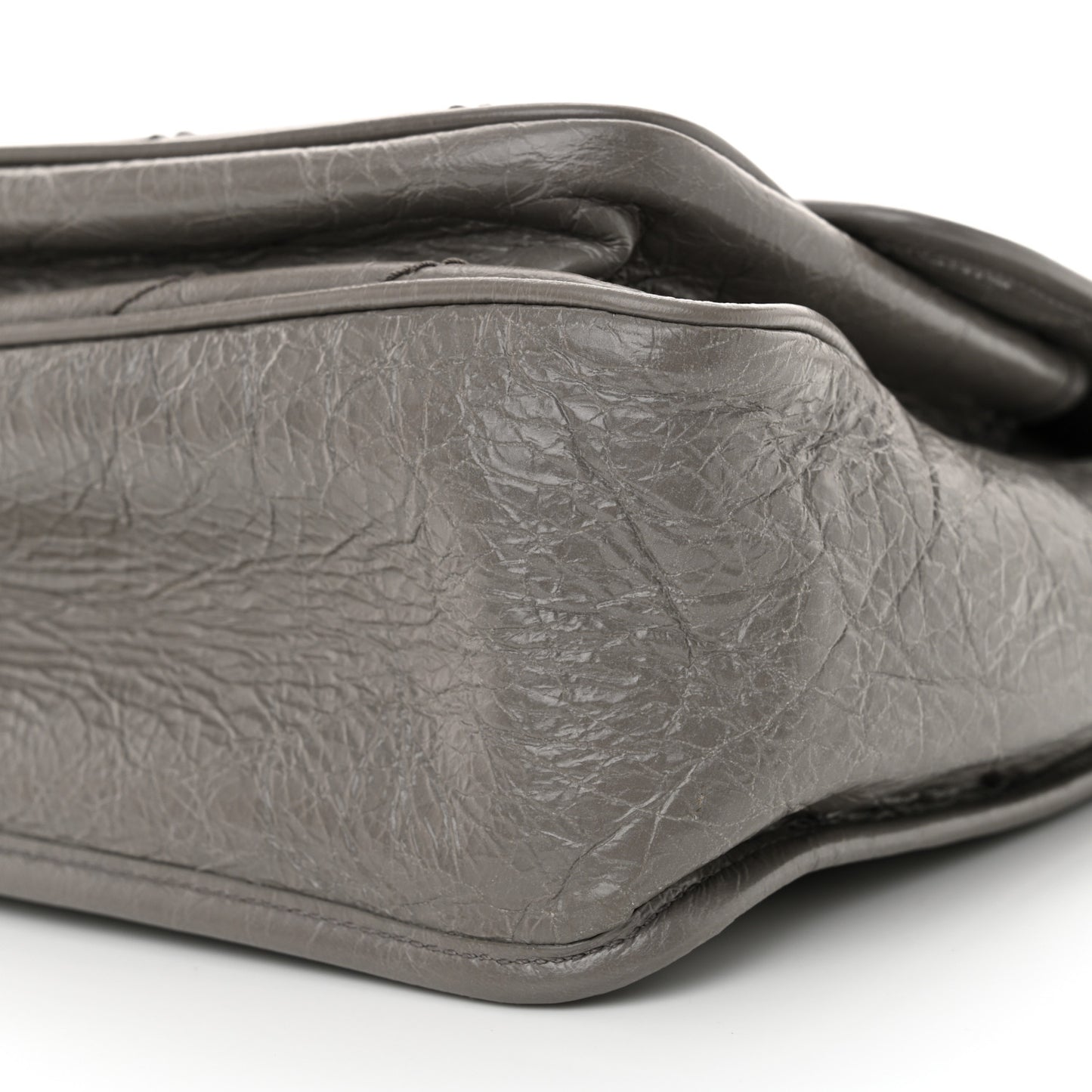Crinkled Calfskin Matelasse Monogram Medium Niki Chain Satchel Fog