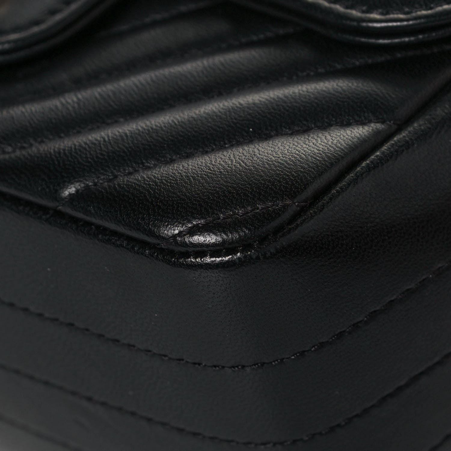 Chanel Lambskin Chevron Quilted Mini Square Flap Black 10 of 13