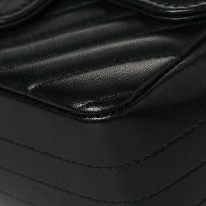 Chanel Lambskin Chevron Quilted Mini Square Flap Black 10 of 13
