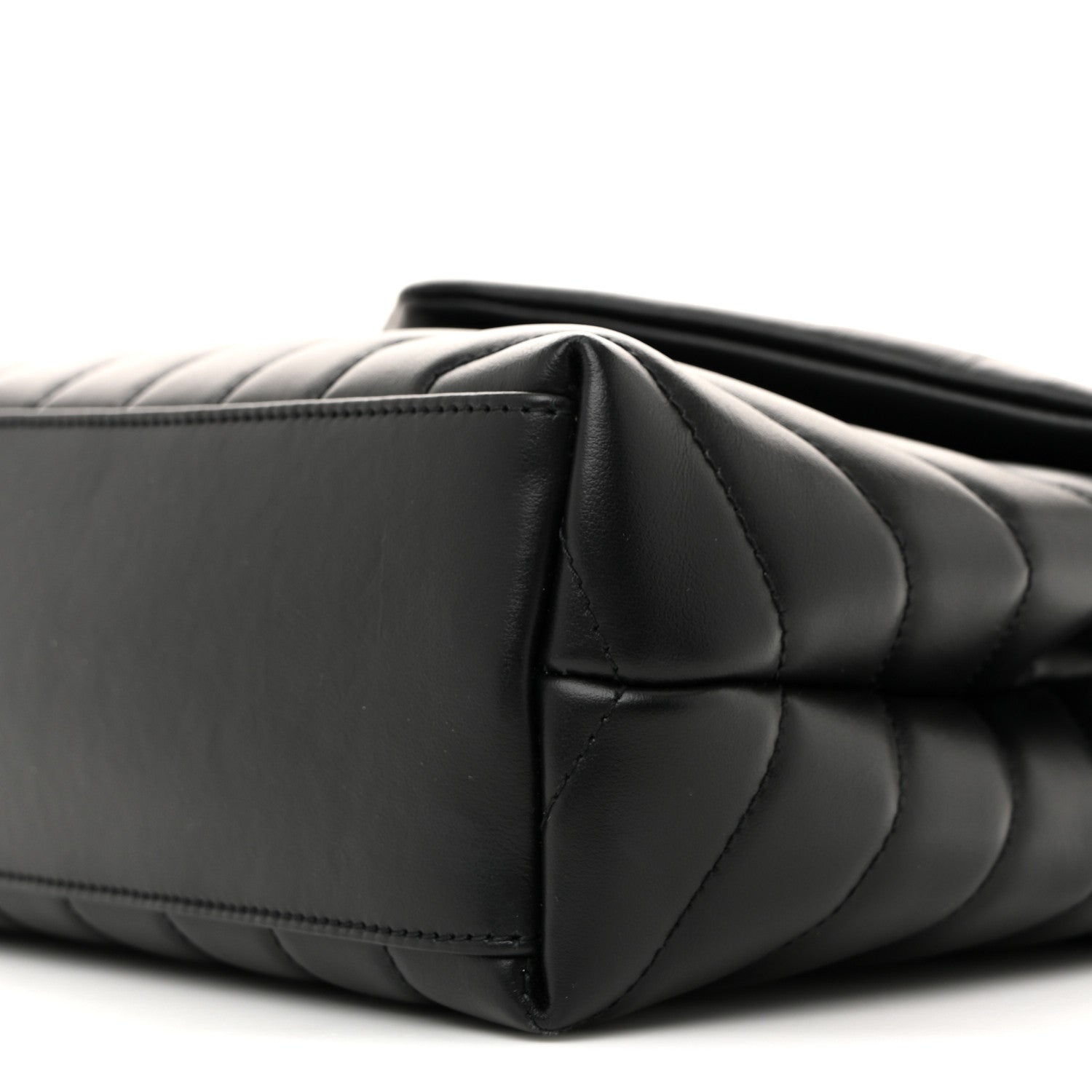 Saint Laurent Calfskin Y Quilted Monogram Small Loulou Chain Satchel Black 10 of 12