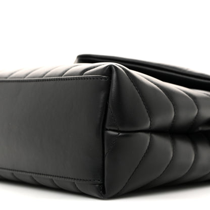 Saint Laurent Calfskin Y Quilted Monogram Small Loulou Chain Satchel Black 10 of 12