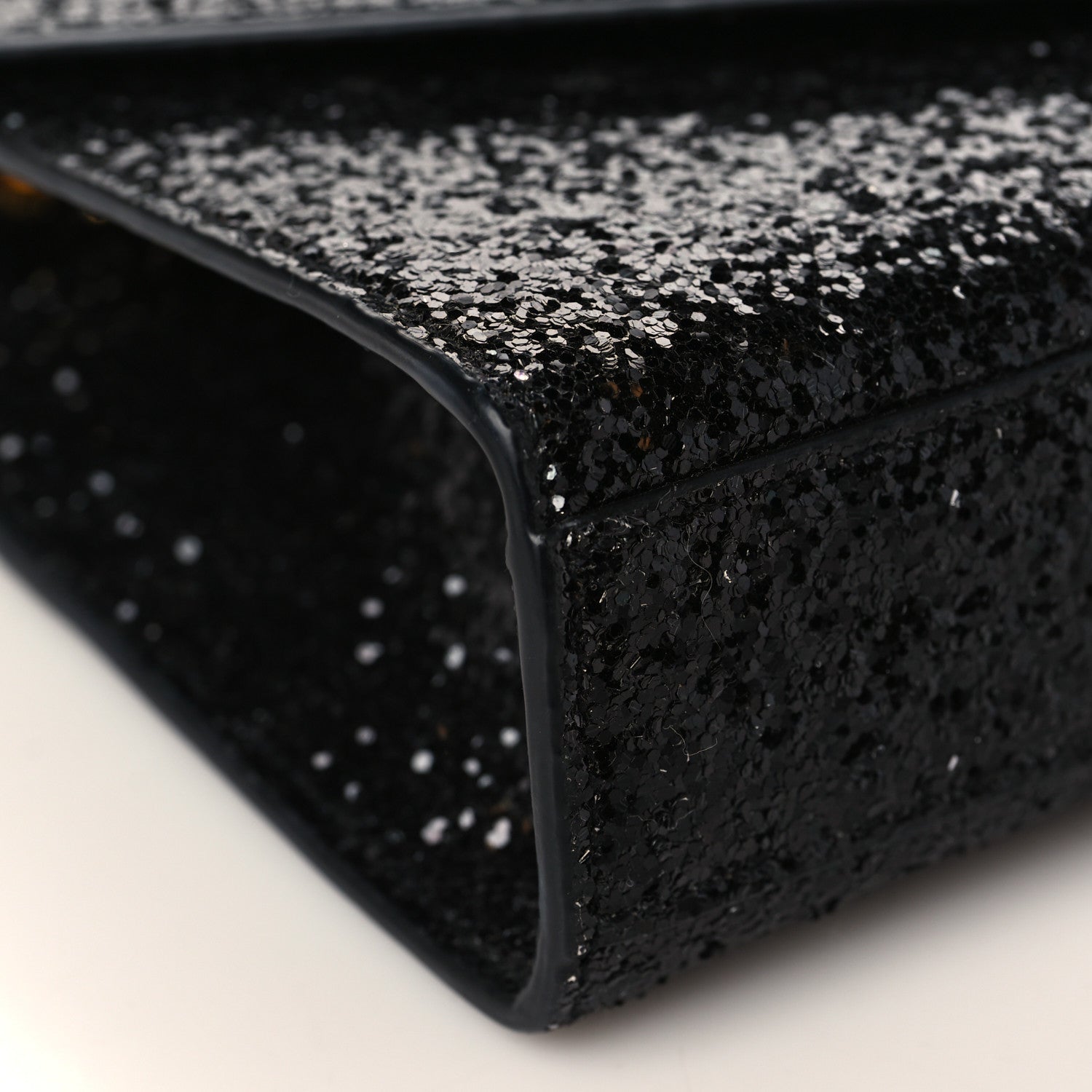 Saint Laurent Glitter Monogram Galactica Satchel Black 8 of 9