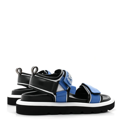 Louis Vuitton Calfskin Monogram Pool Pillow Flat Comfort Sandals 37 Blue 5 of 9