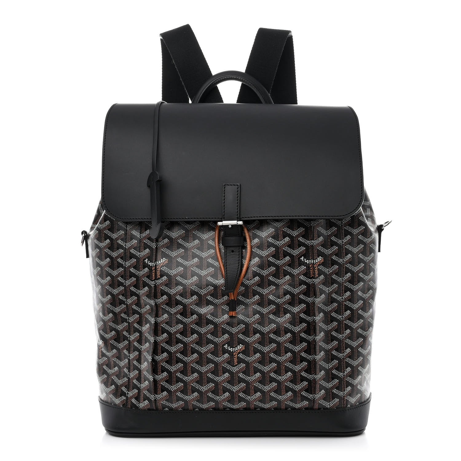 Goyard Goyardine Calfskin Alpin MM Backpack Black 1 of 15