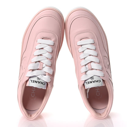 Chanel Calfskin CC Womens Sneakers 41 Light Pink 2 of 9